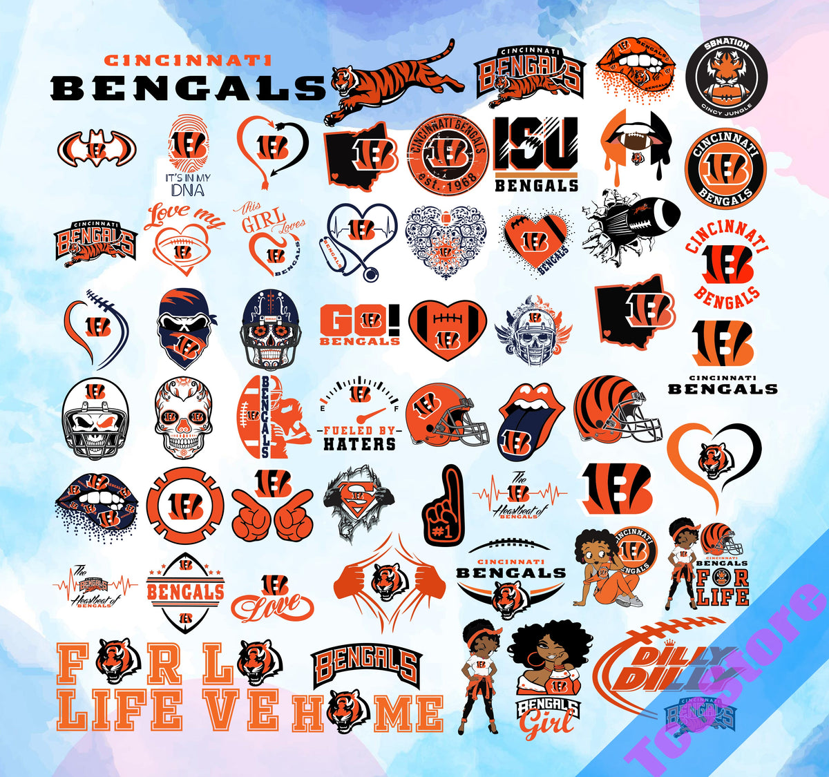 Cincinnati Bengals NFL Mega Bundle | SVG, PNG, DXF