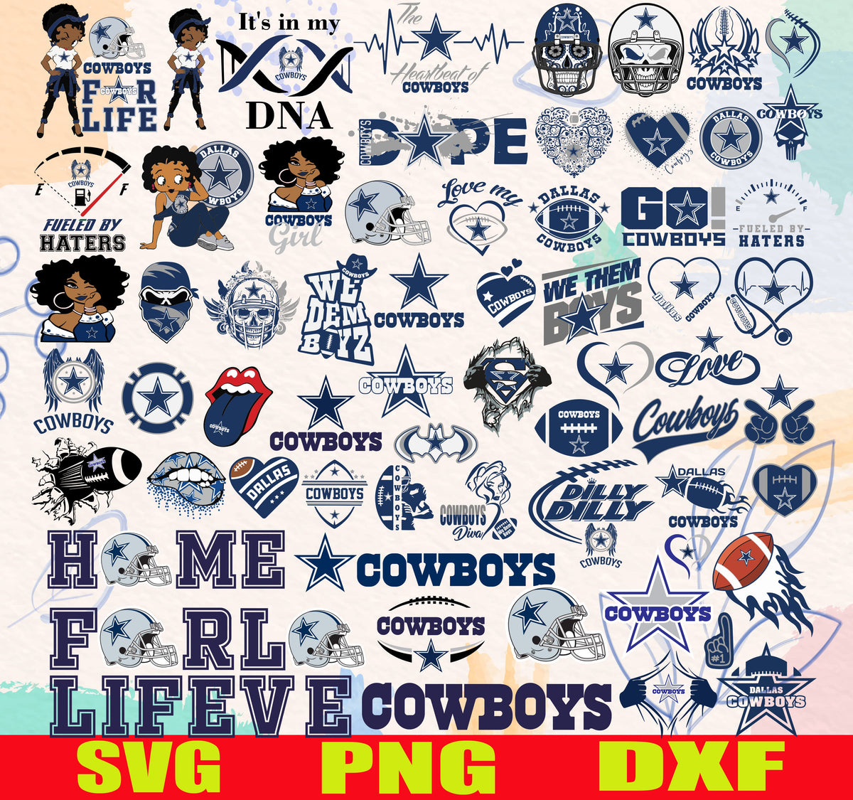 Dallas Cowboys NFL Mega Bundle | SVG, PNG, DXF