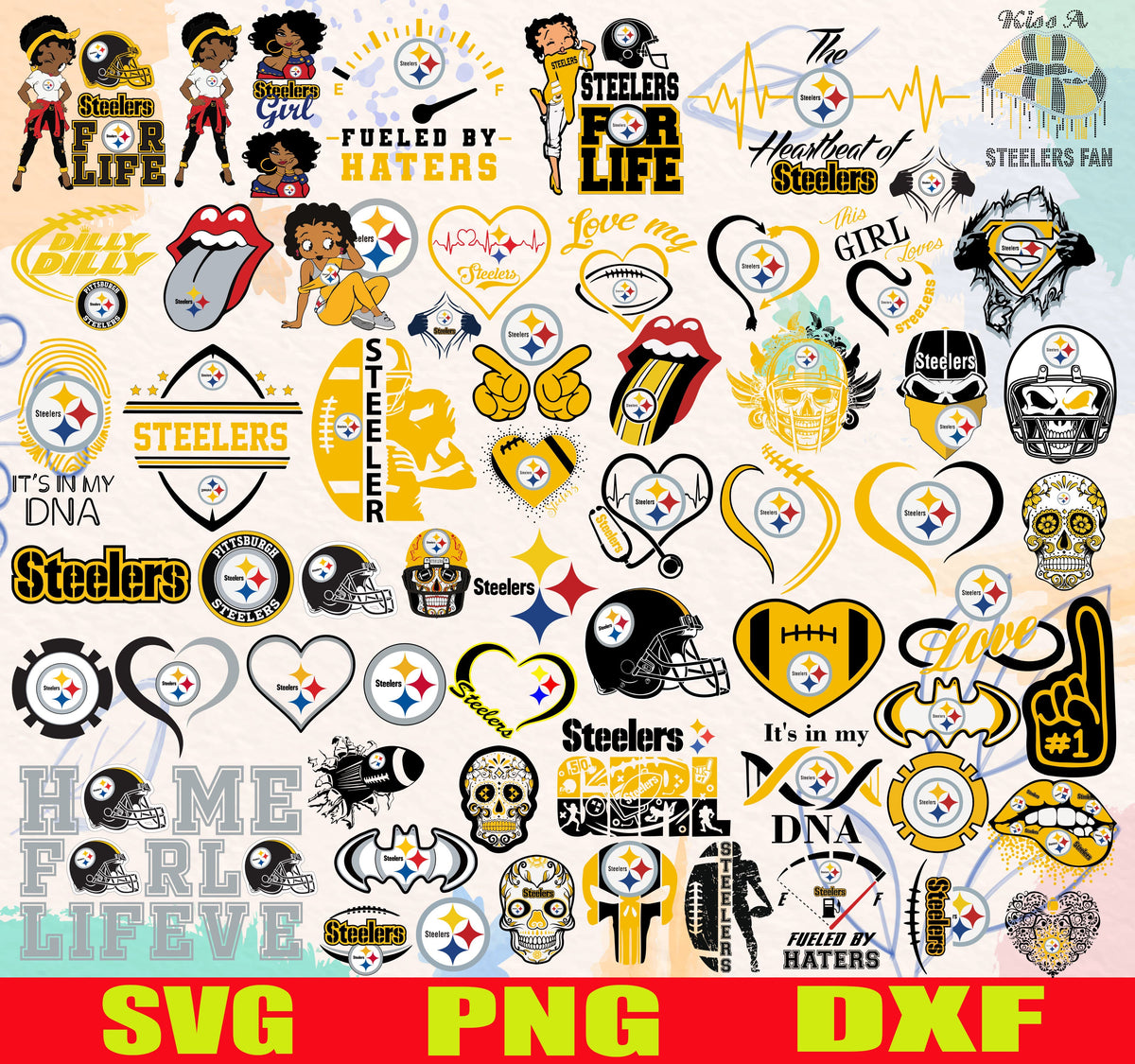 Pittsburgh Steelers NFL Mega Bundle | SVG, PNG, DXF