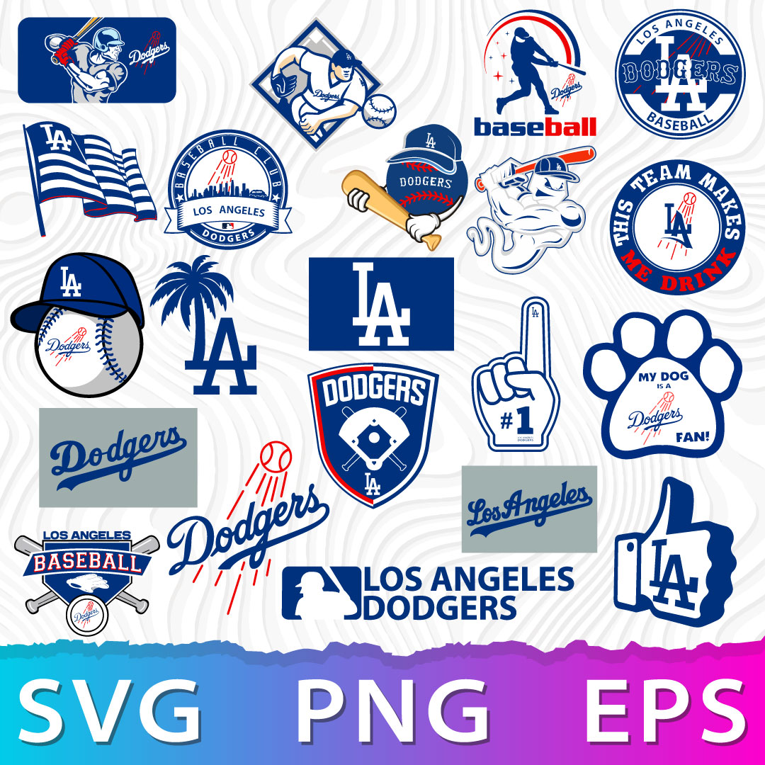 Los Angeles Dodgers Logo Bundle | SVG, EPS, PNG