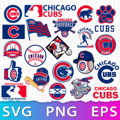 Chicago Cubs Logo Bundle | SVG, EPS, PNG