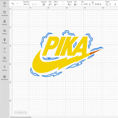 Nike Pikachu SVG, Pokemon Nike Swoosh, Pokemon x Nike, Nike Pikachu Cricut