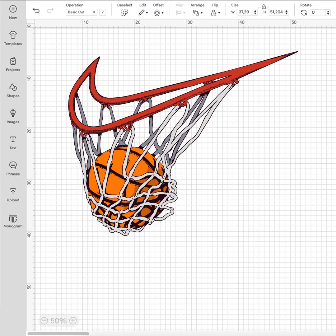 Nike Basketball Swoosh SVG