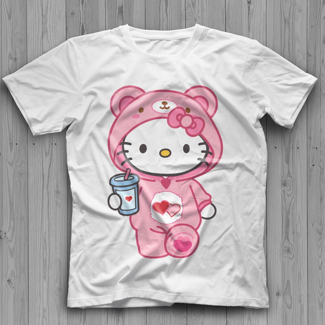 Hello Kitty Pink Bear Pajamas Graphic