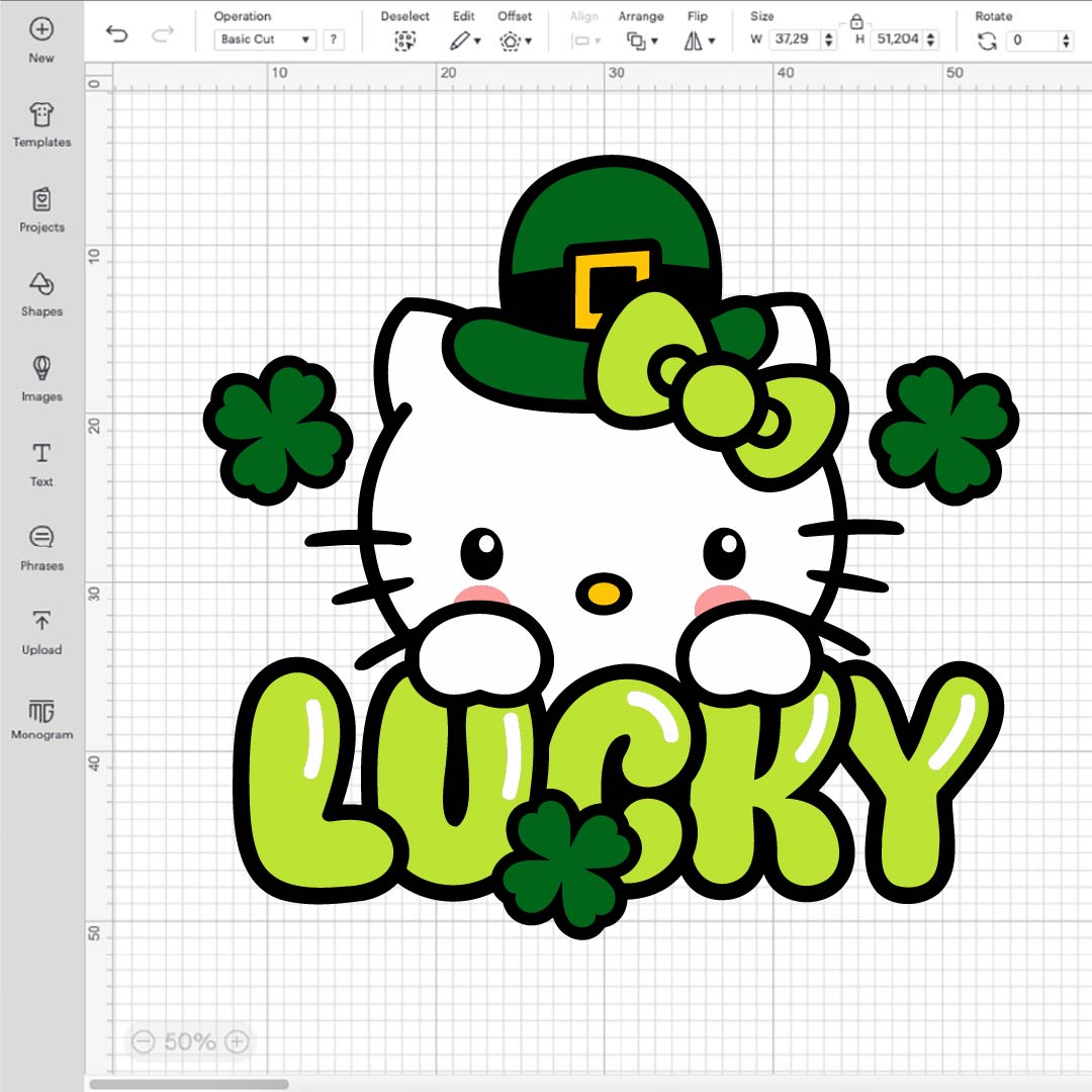 Hello Kitty St Patrick's Day Graphic