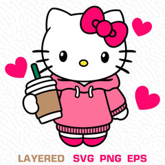 Hello Kitty Starbucks Coffee Cup Graphic