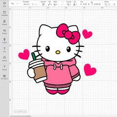 Hello Kitty Starbucks Coffee Cup Graphic