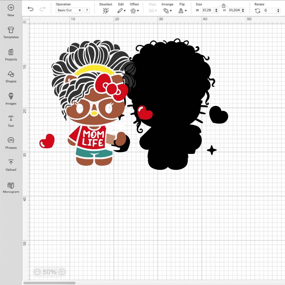 Hello Kitty Afro Mom SVG