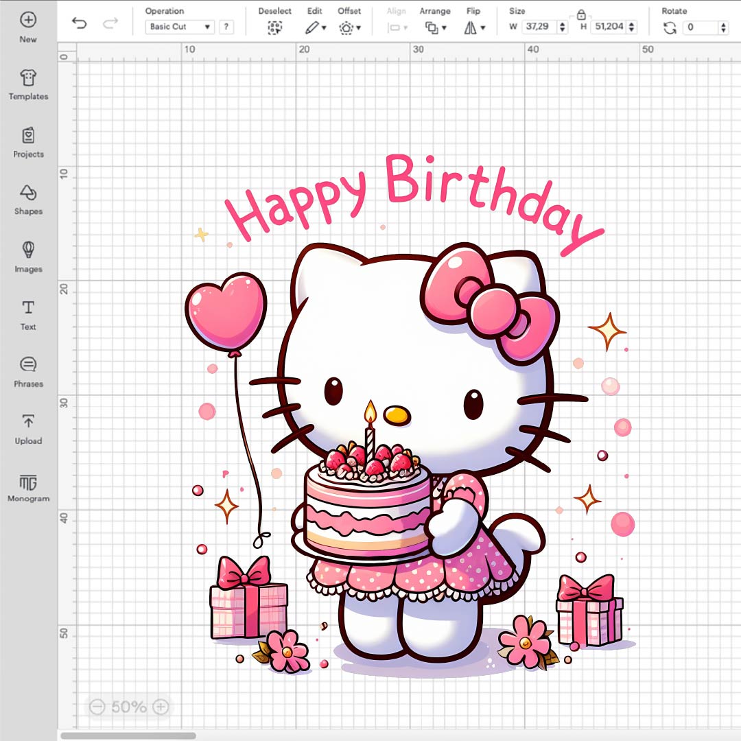 Hello Kitty Happy Birthday Cake Graphic