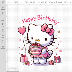 Hello Kitty Happy Birthday Cake Graphic