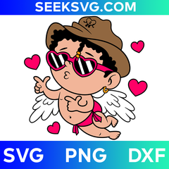 Baby Benito Valentine SVG | Cupid-Themed Bad Bunny Valentine’s Day SVG for Cricut & Silhouette | High-Quality Vector Cut Files for Romantic Crafting Projects