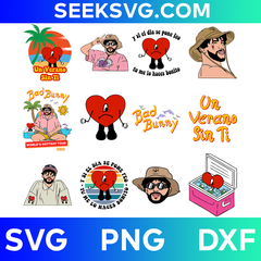 Bad Bunny SVG Bundle | Instant Download | Cricut & Silhouette Vector Cut Files | SVG PNG DXF