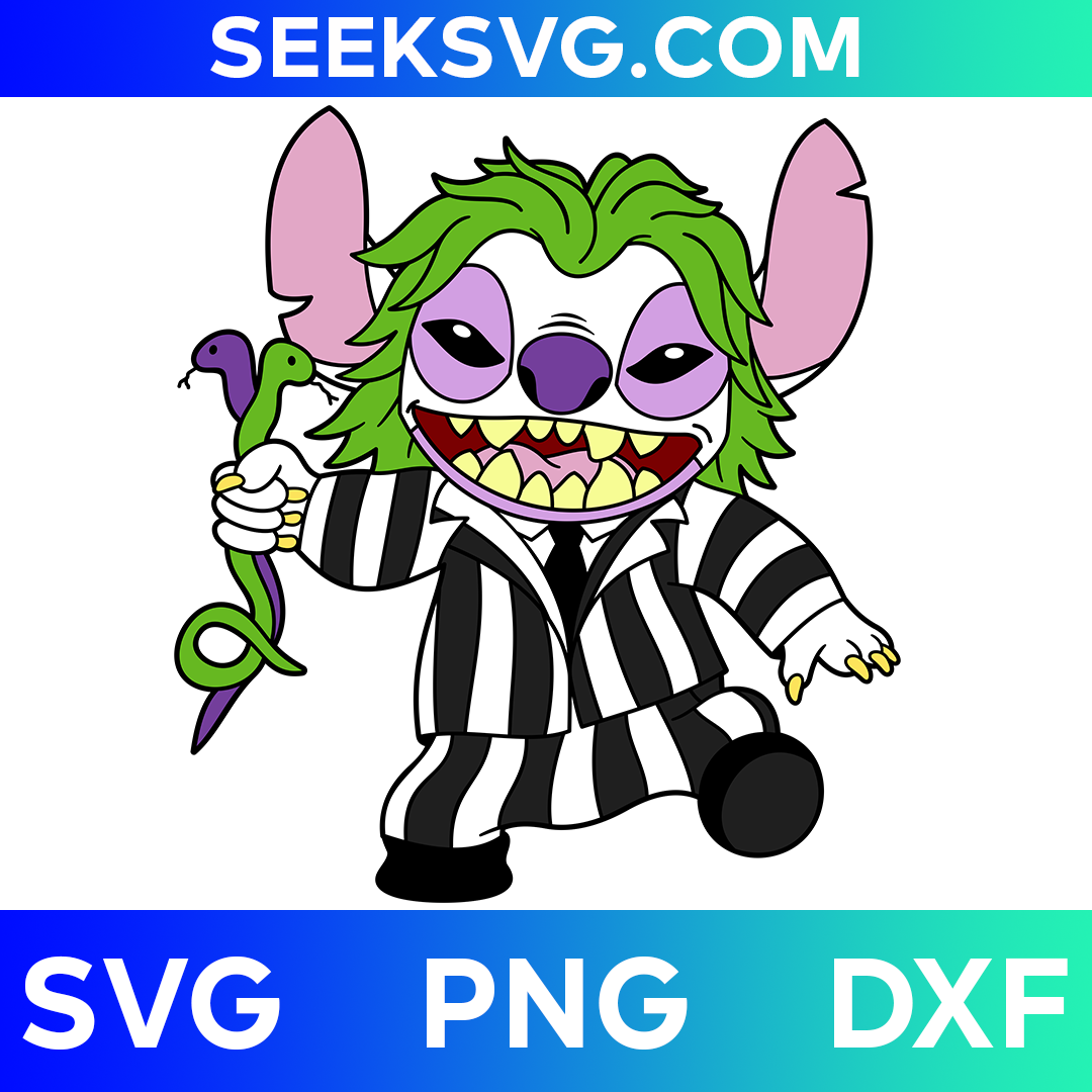 Beetlejuice Stitch SVG | Halloween Disney SVG | Lilo & Stitch SVG for Cricut & Silhouette