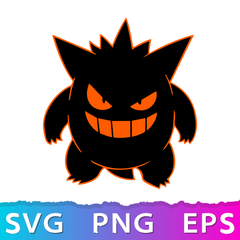 Pokémon Halloween Gengar | SVG, EPS, PNG