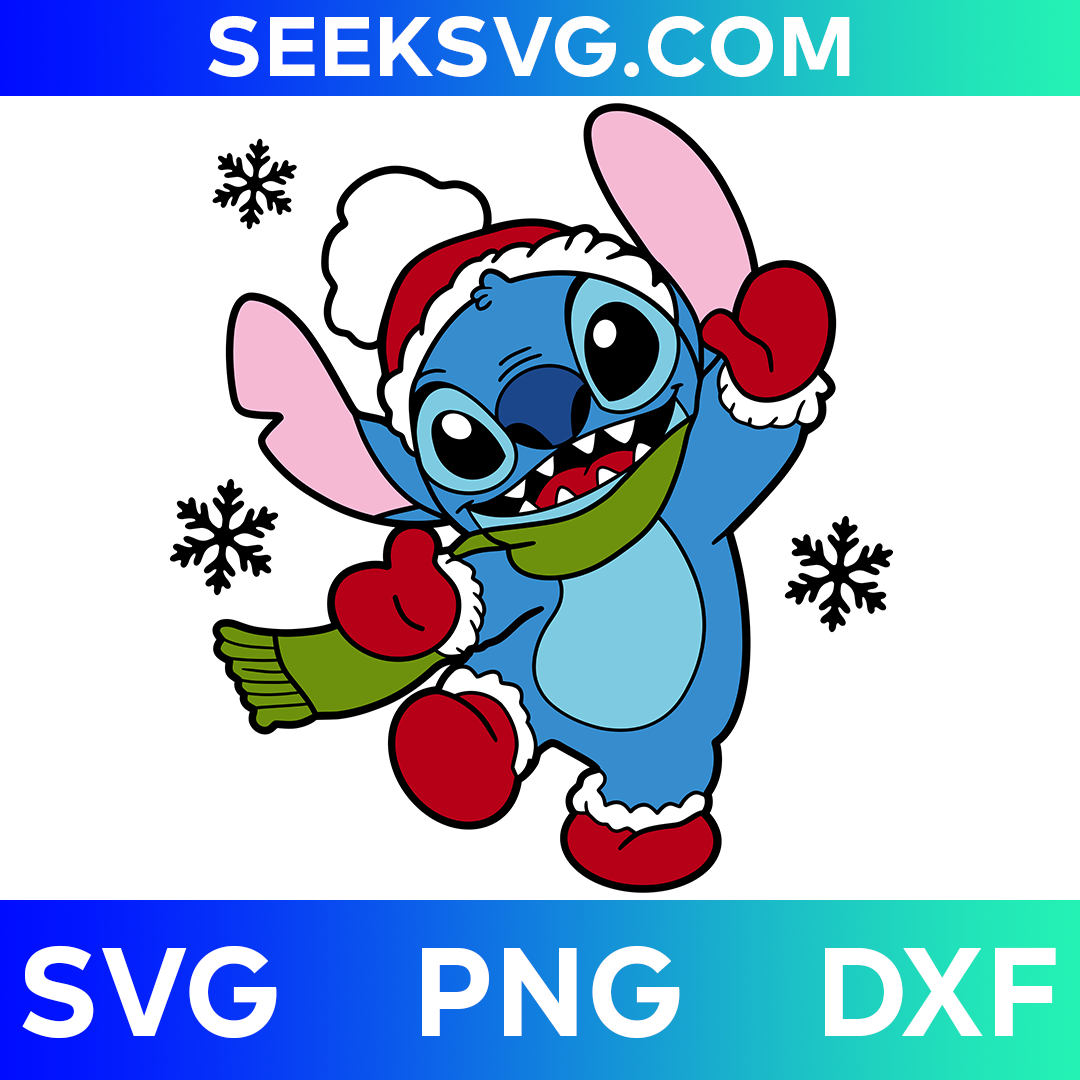 Christmas Stitch SVG | Lilo & Stitch Holiday SVG for Cricut & Silhouette