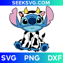 Cow Stitch SVG | Cow Pattern SVG | Lilo & Stitch Disney Cut File for Cricut & Silhouette