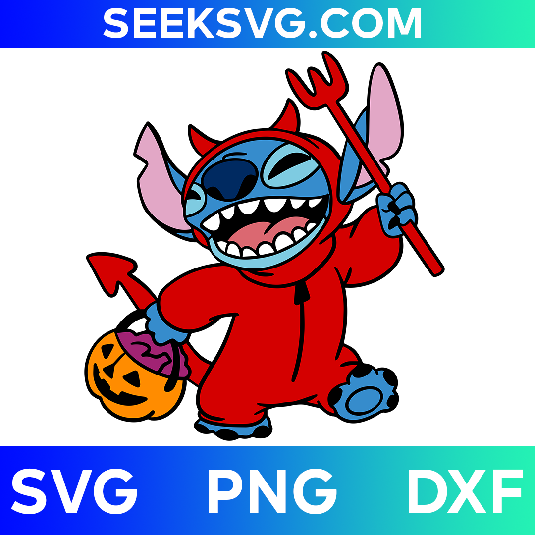 Devil Stitch SVG | Lilo & Stitch SVG | Halloween SVG | Disney SVG | Cricut & Silhouette Vector Cut File