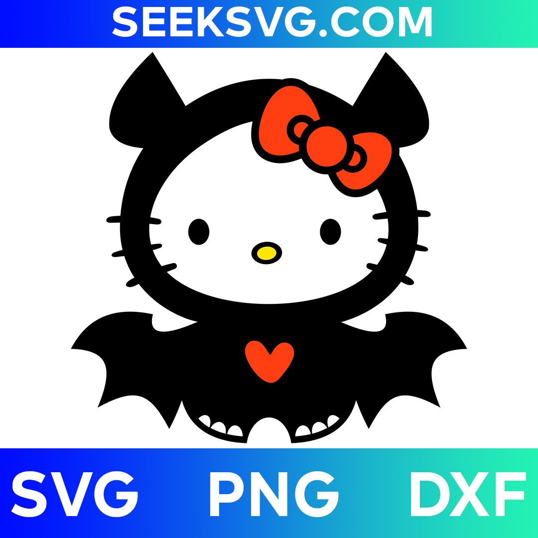 Hello Kitty Bat | SVG, PNG, DXF