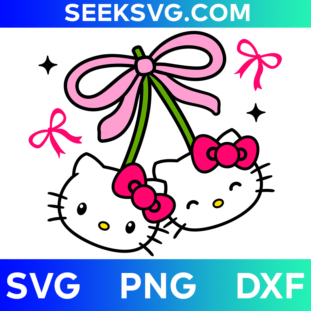 Hello Kitty Bow | SVG, PNG, DXF