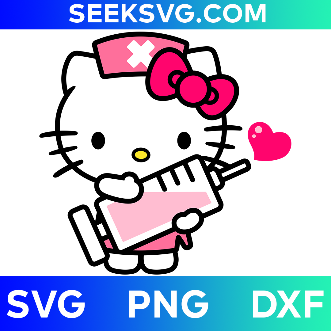 Hello Kitty Nurse SVG | Kawaii Medical Sanrio SVG for Cricut & Silhouette | Vector Cut Files for Crafting