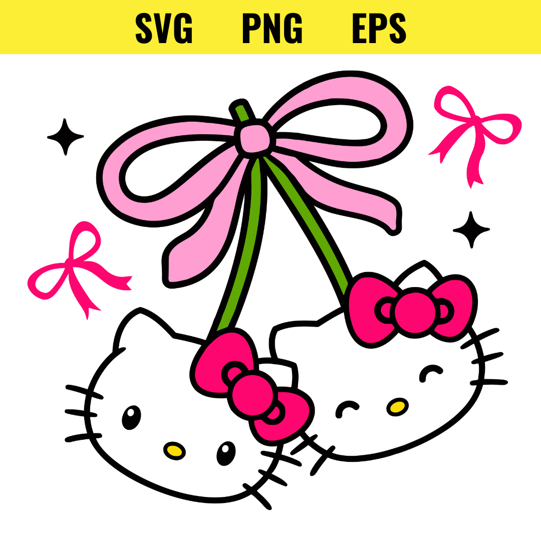 Hello Kitty Bows Clipart