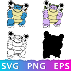 Pokémon Blastoise Bundle | SVG, EPS, PNG