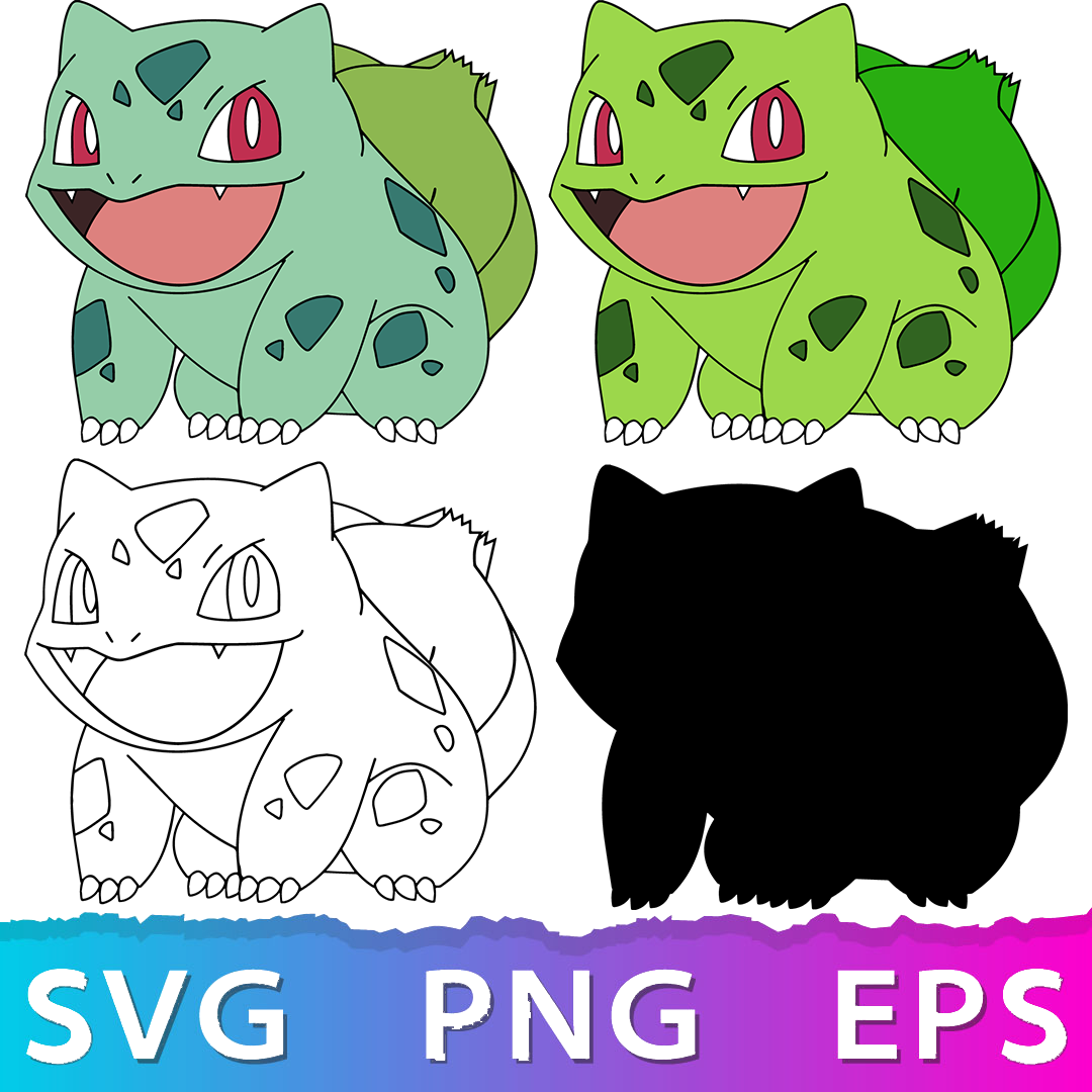 Pokémon Bulbasaur Bundle | SVG, EPS, PNG