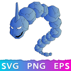 Pokémon Crystal Onix | SVG, EPS, PNG