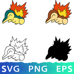 Pokémon Cyndaquil | SVG, EPS, PNG