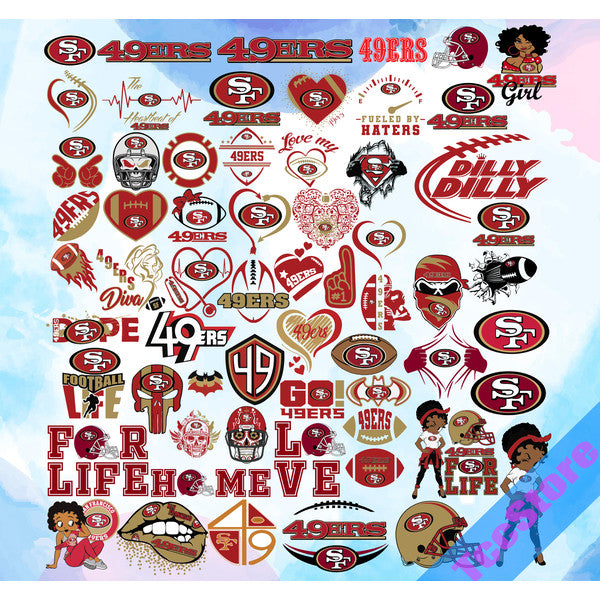 San Francisco 49ers NFL Mega Bundle | SVG, PNG, DXF