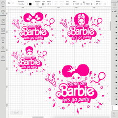 Kids Barbie Party SVG Bundle