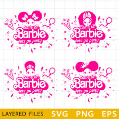 Kids Barbie Party SVG Bundle