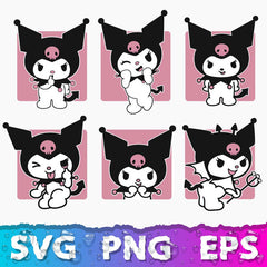 Hello Kitty Kuromi Bundle | SVG, EPS, PNG