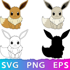 Pokémon Eevee | SVG, EPS, PNG