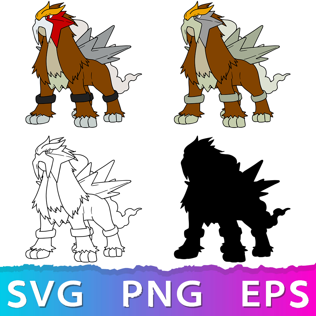 Pokémon Entei Bundle | SVG, EPS, PNG