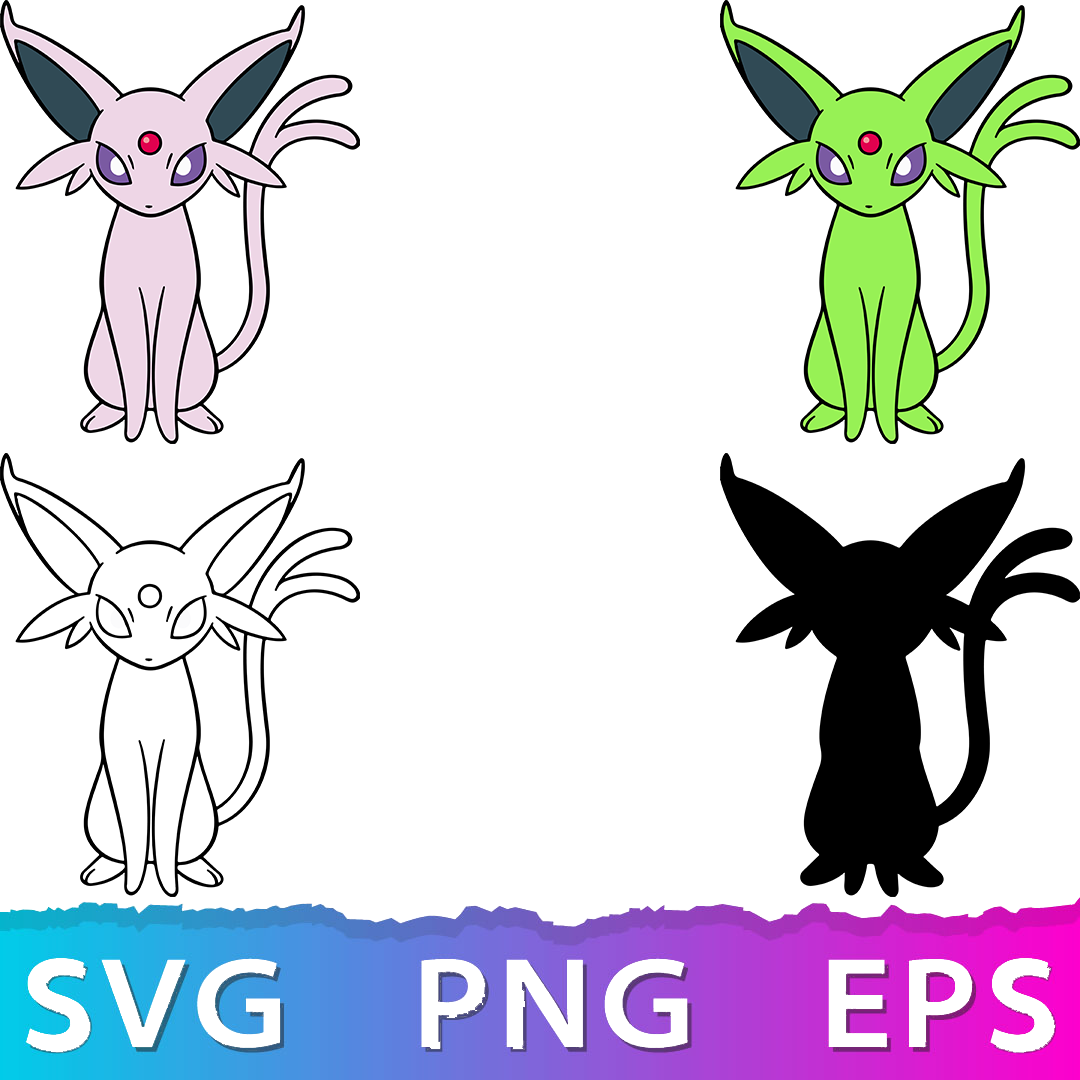 Pokémon Espeon | SVG, EPS, PNG