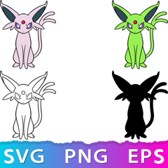 Pokémon Espeon | SVG, EPS, PNG