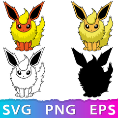 Pokémon Flareon | SVG, EPS, PNG