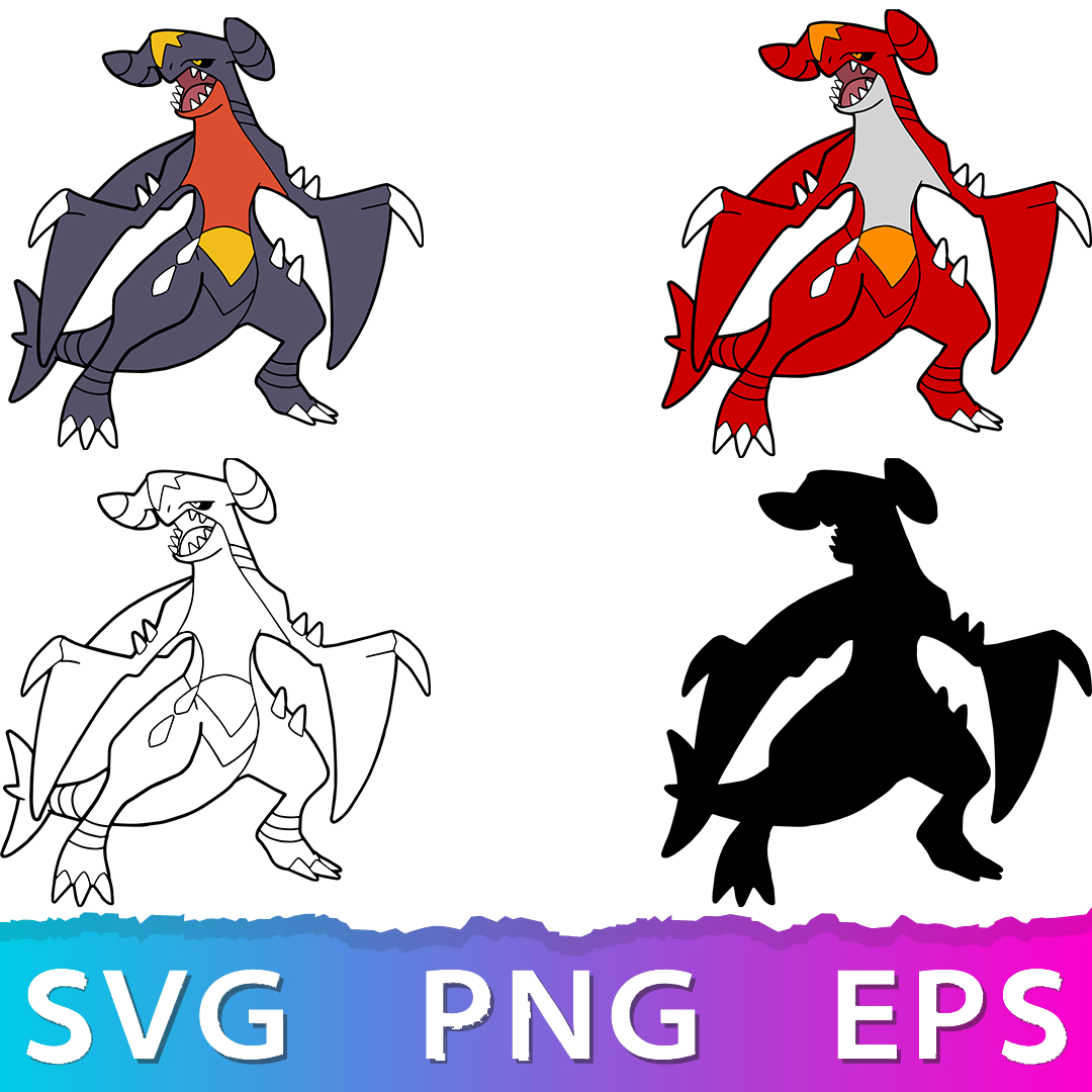 Pokémon Garchomp | SVG, EPS, PNG