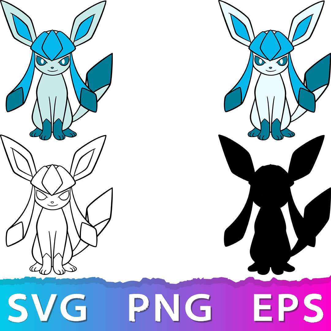 Pokémon Glaceon | SVG, EPS, PNG