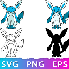 Pokémon Glaceon | SVG, EPS, PNG