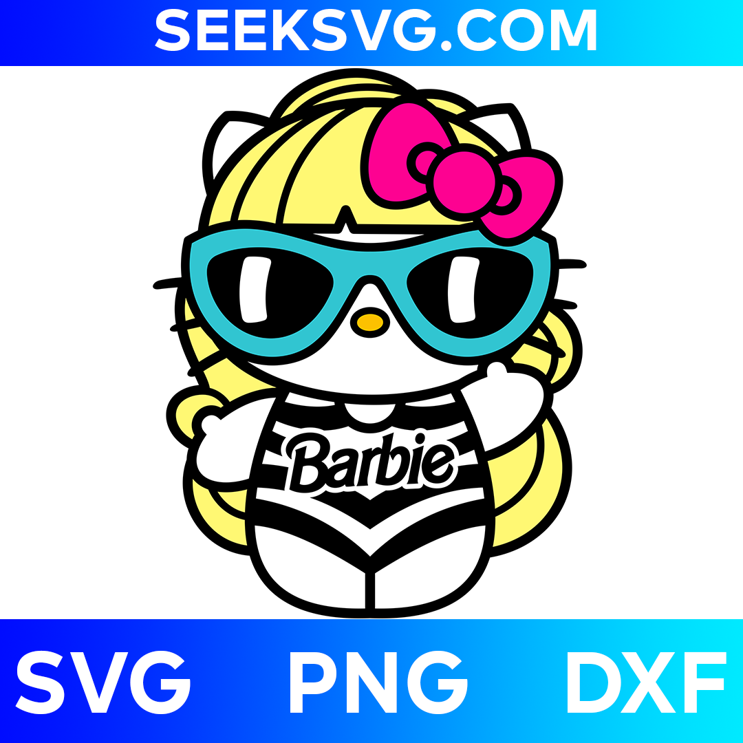 Hello Kitty Barbie | SVG, PNG, DXF