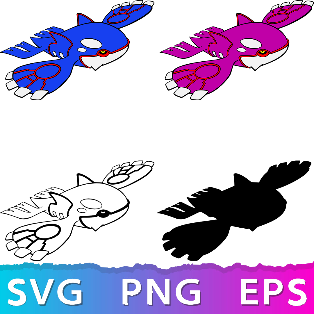 Pokémon Kyogre | SVG, EPS, PNG