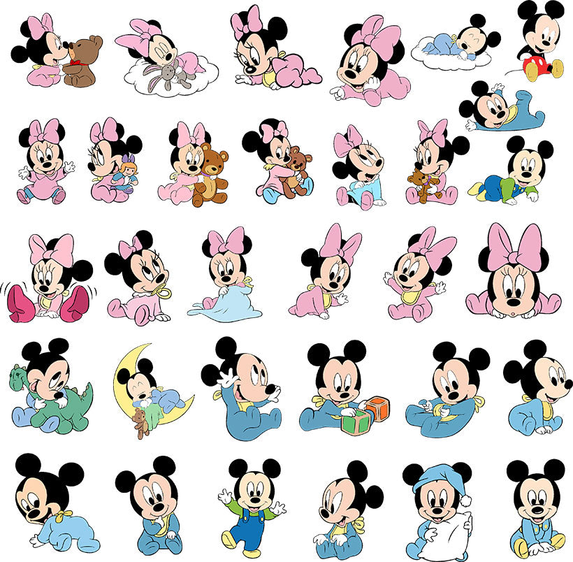 Mickey and Minnie Baby SVG Bundle