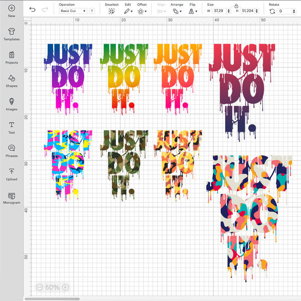 Nike Just Do It Gradient Drip Logo Bundle