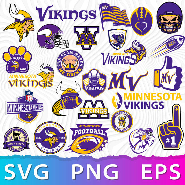 Minnesota Vikings NFL Bundle | SVG, EPS, PNG