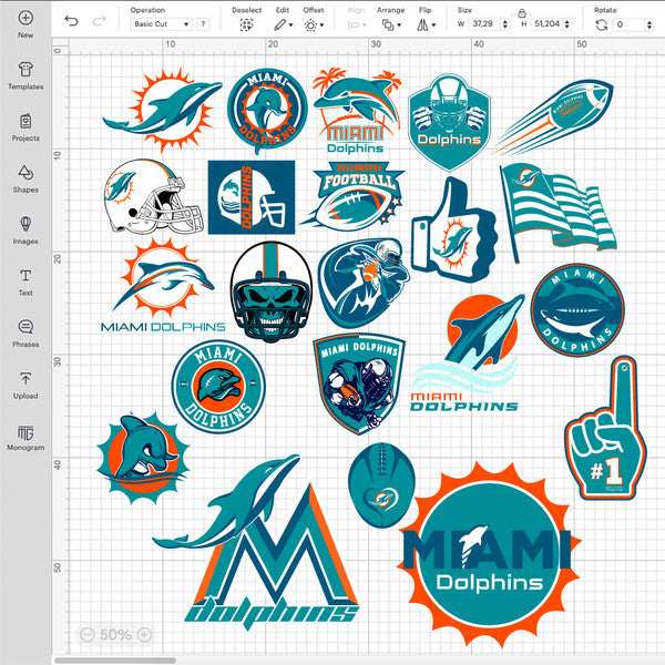 Miami Dolphins NFL Bundle | SVG, EPS, PNG