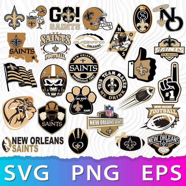 New Orleans Saints NFL Bundle | SVG, EPS, PNG