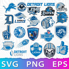 Detroit Lions NFL Bundle | SVG, EPS, PNG