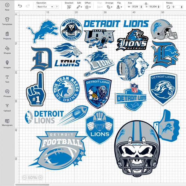 Detroit Lions NFL Bundle | SVG, EPS, PNG